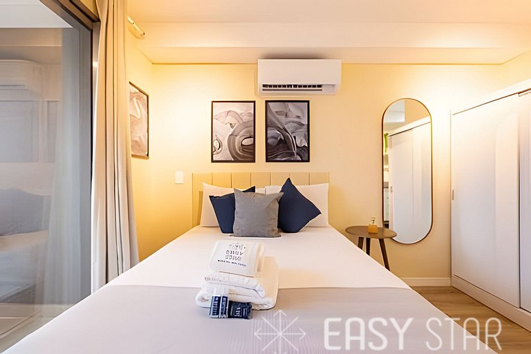 Easy Star - Lindo studio C/varanda no Alto da Boa Vista - MY