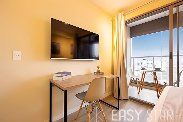 Easy Star - Lindo studio C/varanda no Alto da Boa Vista - MY