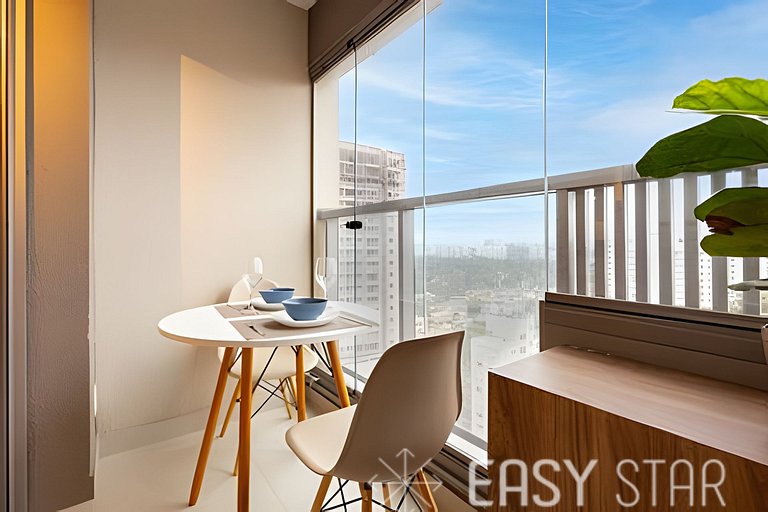 Easy Star - Lindo studio C/varanda no Alto da Boa Vista - MY