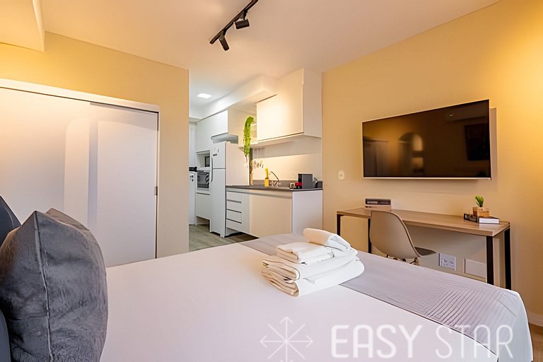 Easy Star - Lindo studio C/varanda no Alto da Boa Vista - MY