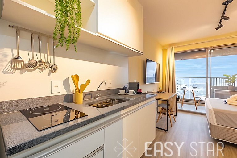 Easy Star - Lindo studio C/varanda no Alto da Boa Vista - MY
