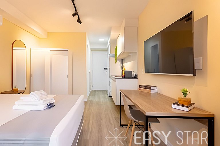 Easy Star - Lindo studio C/varanda no Alto da Boa Vista - MY
