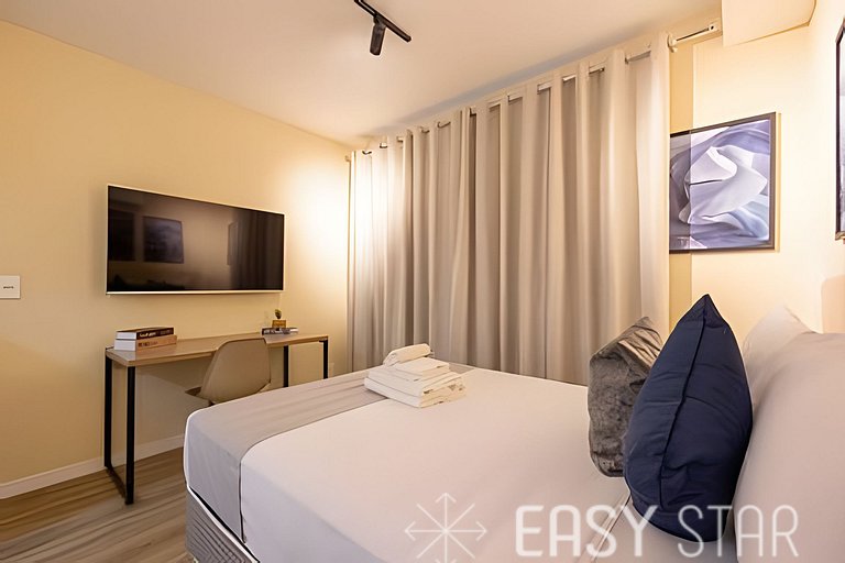 Easy Star - Lindo studio C/varanda no Alto da Boa Vista - MY