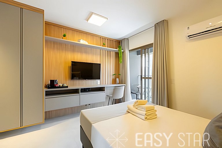 Easy Star - Belo studio com varanda na Sumaré. - NM03I