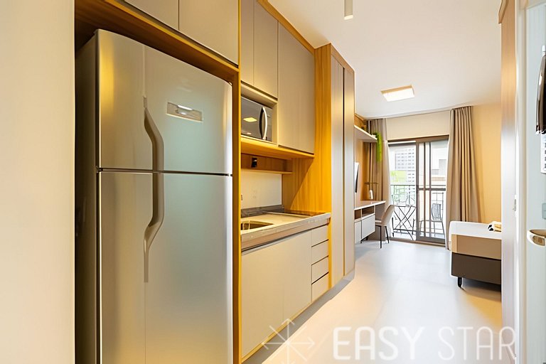 Easy Star - Belo studio com varanda na Sumaré. - NM03I