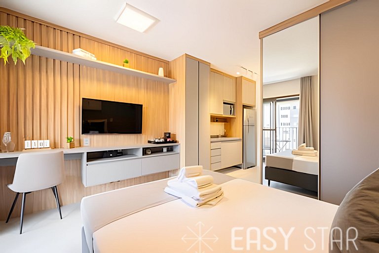 Easy Star - Belo studio com varanda na Sumaré - NM01I