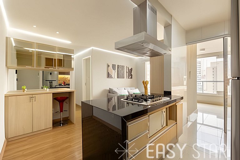 Easy Star - Belo apto c/ 2 quartos, vaga e varanda na Paulis