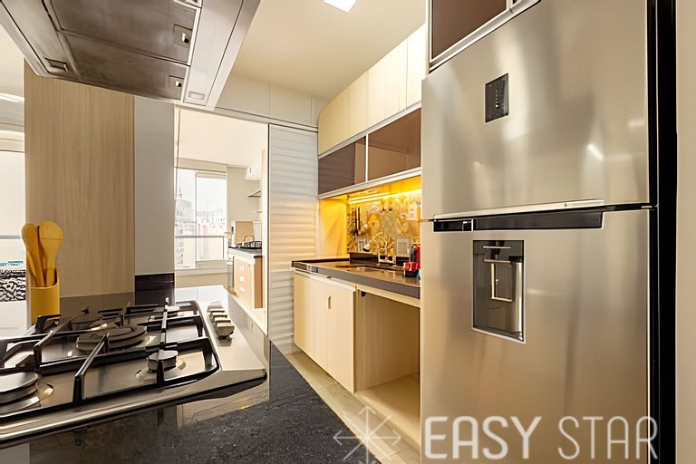 Easy Star - Belo apto c/ 2 quartos, vaga e varanda na Paulis