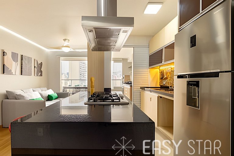 Easy Star - Belo apto c/ 2 quartos, vaga e varanda na Paulis