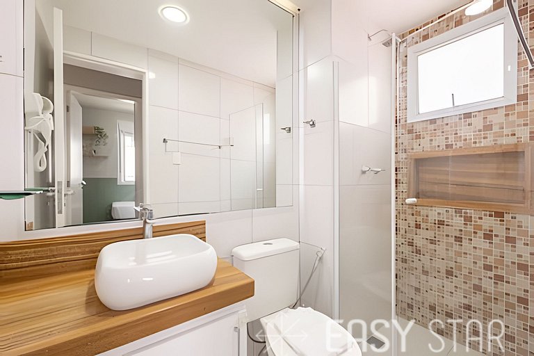 Easy Star - Belo apto c/ 2 quartos, vaga e varanda na Paulis