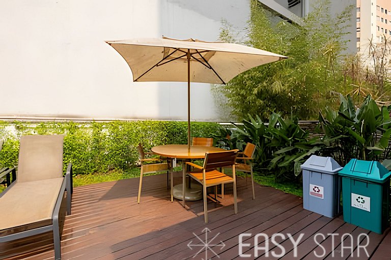 Easy Star - Belo apto c/ 2 quartos, vaga e varanda na Paulis