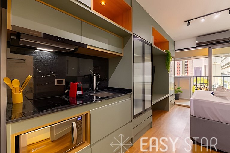 Easy Star - Studio com varanda em Moema. - NS01I