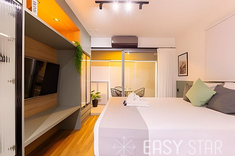 Easy Star - Studio com varanda em Moema. - NS01I