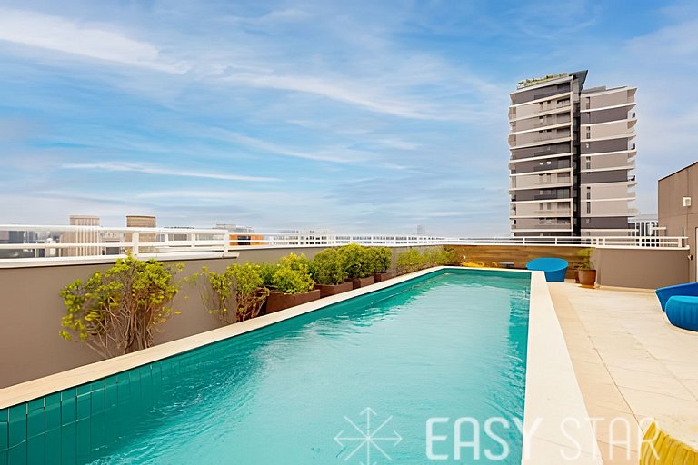 Easy Star - Belo studio C/varanda em Pinheiros - NT01I