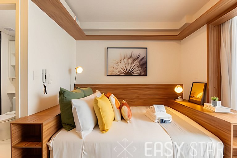 Easy Star - Belo studio C/varanda em Pinheiros - NT01I