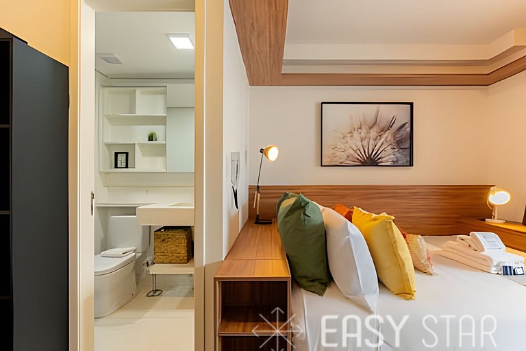 Easy Star - Belo studio C/varanda em Pinheiros - NT01I