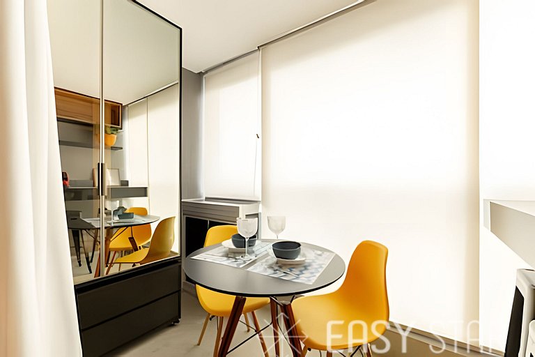Easy Star - Belo studio C/varanda em Pinheiros - NT01I