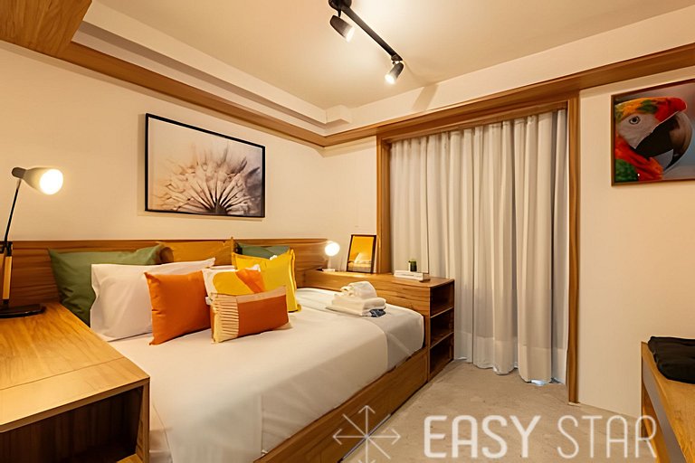 Easy Star - Belo studio C/varanda em Pinheiros - NT01I