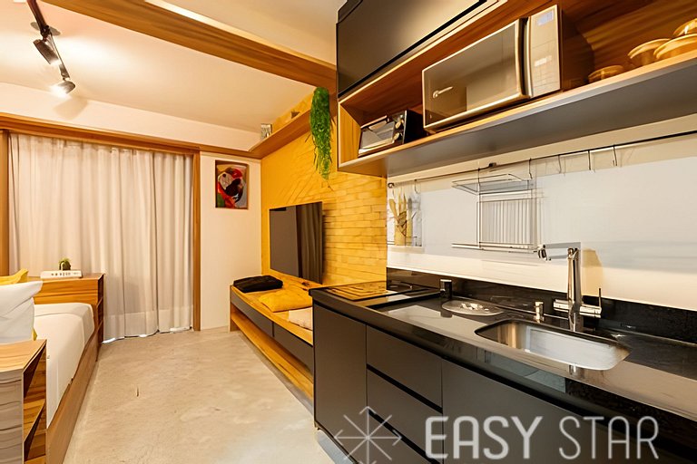 Easy Star - Belo studio C/varanda em Pinheiros - NT01I