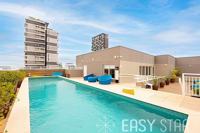 Easy Star - Belo studio C/varanda em Pinheiros - NT01I