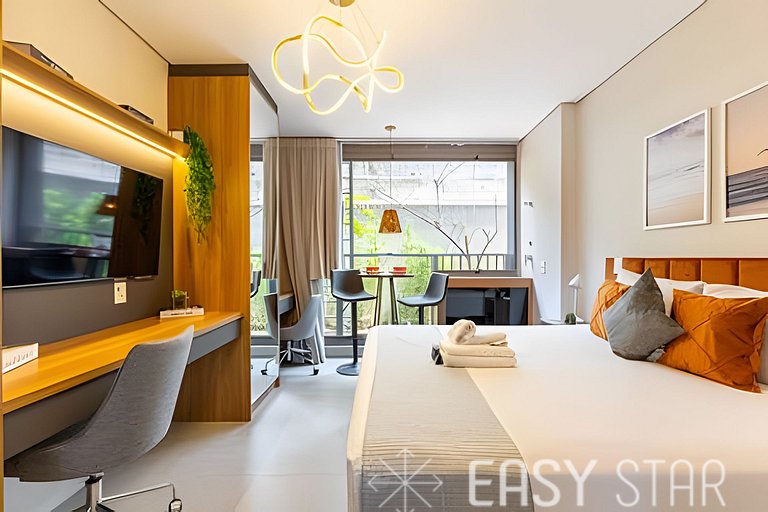 Easy Star - Charmoso studio no Novo Brooklin - NZ01I