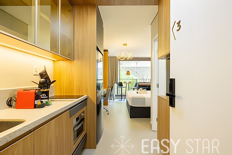 Easy Star - Charmoso studio no Novo Brooklin - NZ01I
