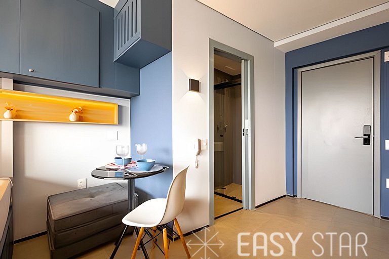 Easy Star - Belo studio com cama King ao lado da Oscar Freir