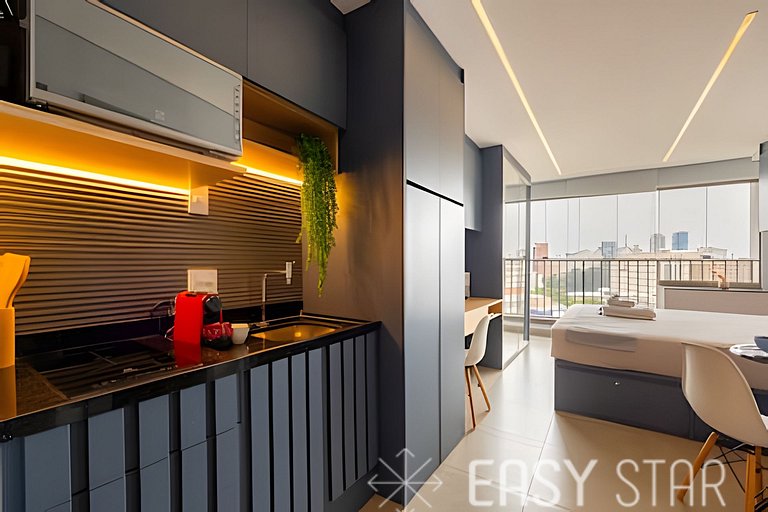 Easy Star - Belo studio com cama King ao lado da Oscar Freir