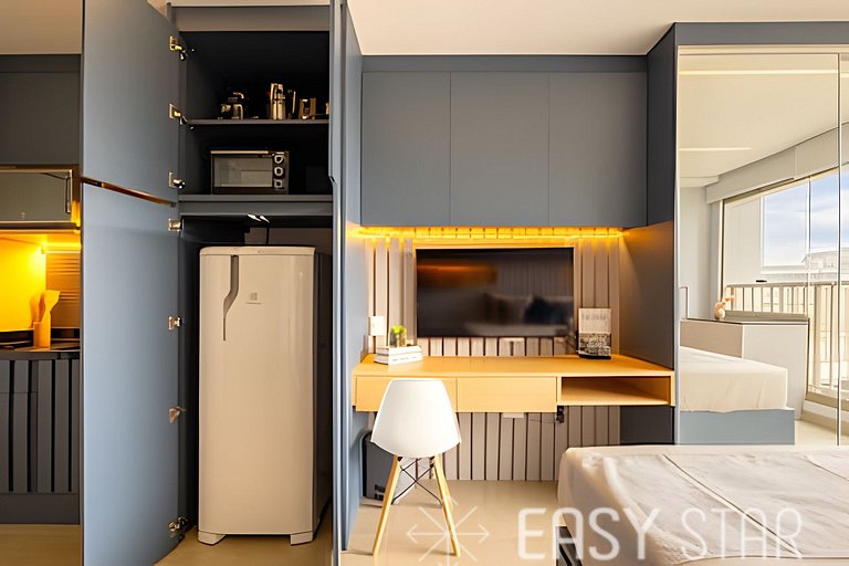 Easy Star - Belo studio com cama King ao lado da Oscar Freir