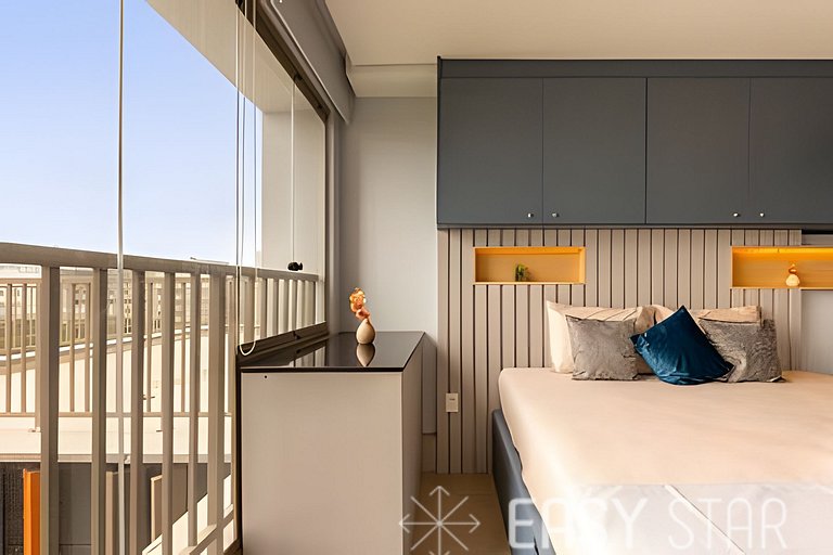Easy Star - Belo studio com cama King ao lado da Oscar Freir