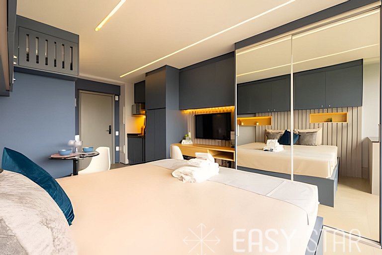 Easy Star - Belo studio com cama King ao lado da Oscar Freir