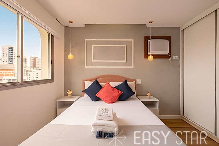 Easy Star - Charmoso flat C/Vaga ao Lado da Av. Paulista! -