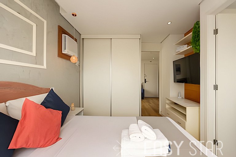 Easy Star - Charmoso flat C/Vaga ao Lado da Av. Paulista! -