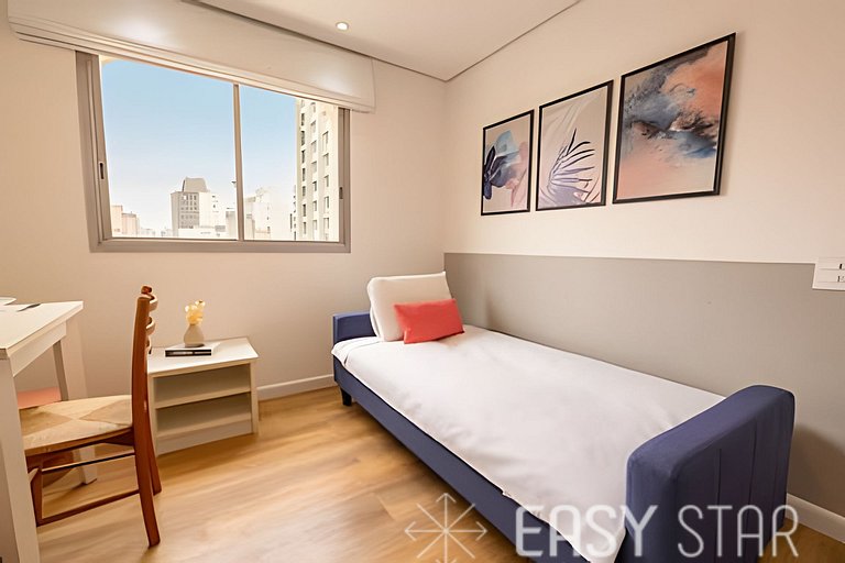 Easy Star - Charmoso flat C/Vaga ao Lado da Av. Paulista! -