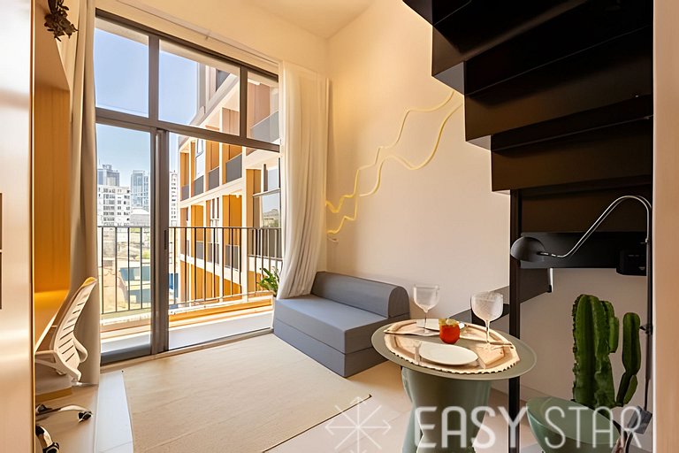 Encantador estudio con entrepiso junto al Allianz