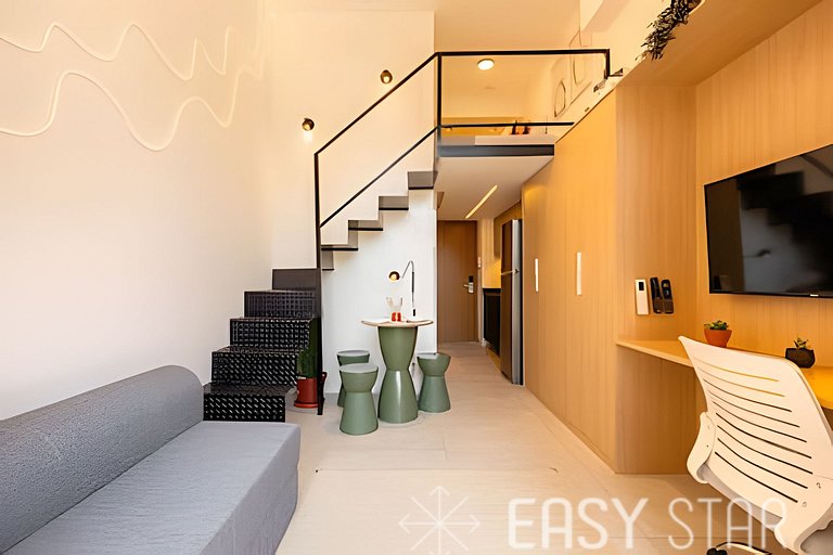 Encantador estudio con entrepiso junto al Allianz