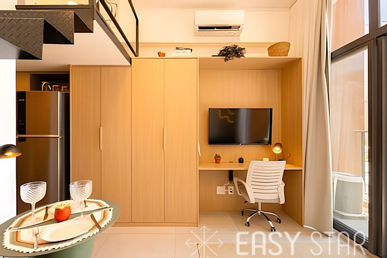 Encantador estudio con entrepiso junto al Allianz