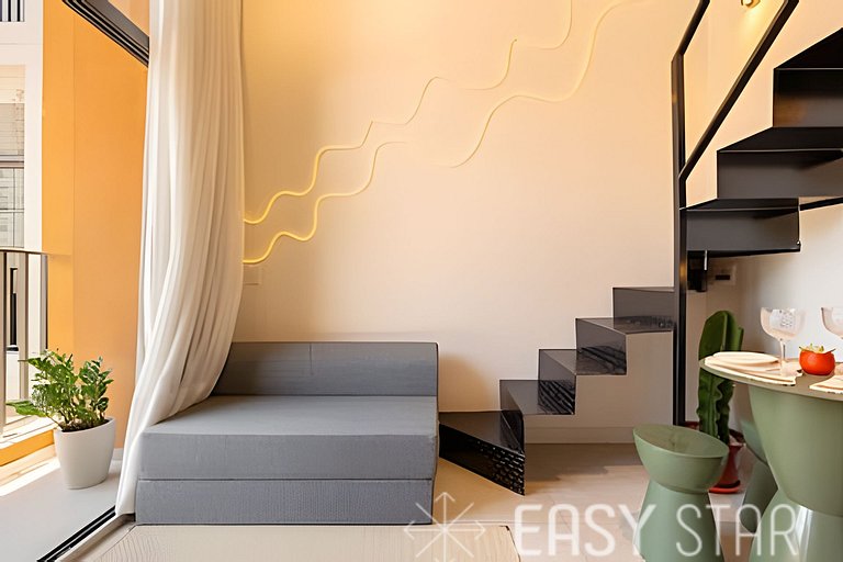 Encantador estudio con entrepiso junto al Allianz