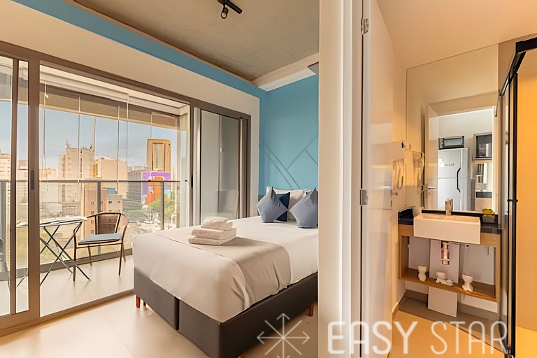 Easy Star - Studio ao lado metrô Paraíso 2 - PZ03I