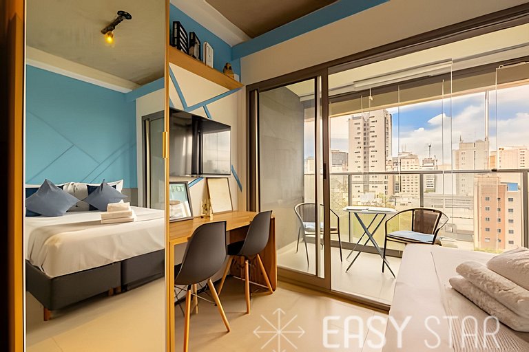 Easy Star - Studio ao lado metrô Paraíso 2 - PZ03I