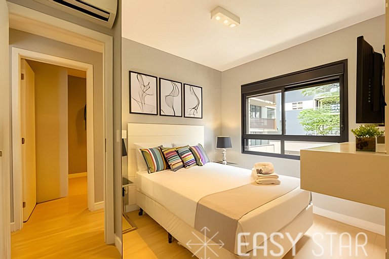 Easy Star - Belo apto C/ vaga, varanda e 2 dorms em Perdizes