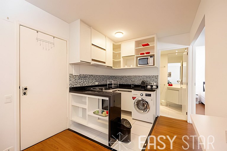 Easy Star - Belo apto C/Vaga, varanda e 2 dorms no Itaim Bib