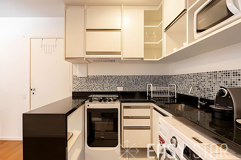 Easy Star - Belo apto C/Vaga, varanda e 2 dorms no Itaim Bib