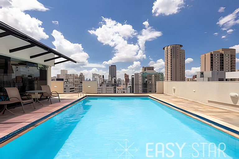 Easy Star - Belo apto C/Vaga, varanda e 2 dorms no Itaim Bib