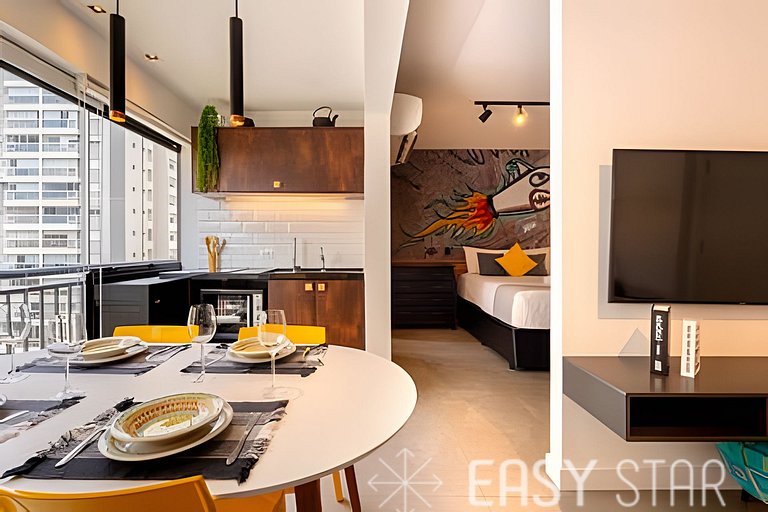 Easy Star - Moderno studio no coração do Campo Belo - QL01I