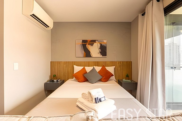 Easy Star - Belo studio C/Vaga ao lado da estação Campo Belo