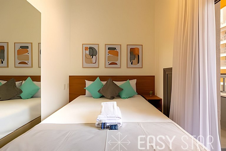 Easy Star - Lindo studio ao lado da Estação Brooklin - QW01I