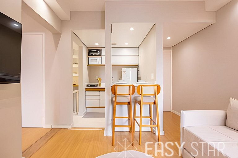 Easy Star - Charmoso flat C/Vaga em Moema - QX01I