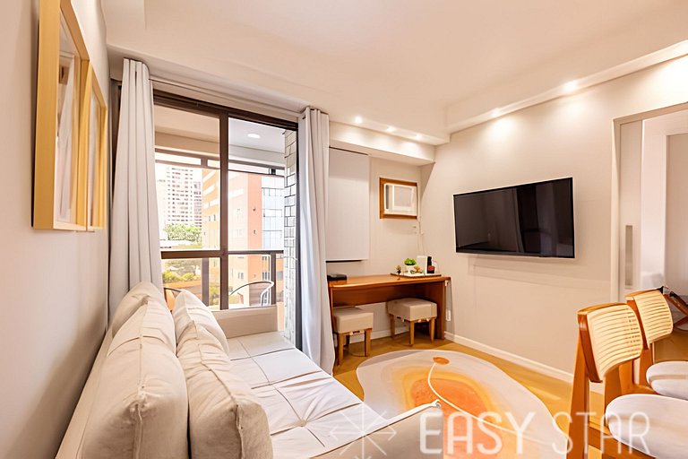 Easy Star - Charmoso flat C/Vaga em Moema - QX01I