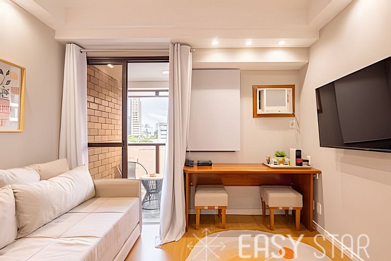 Easy Star - Charmoso flat C/Vaga em Moema - QX01I